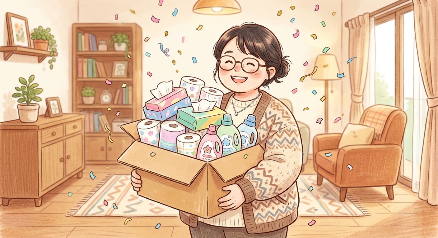 ふるさと納税で日用品をもらうイメージ